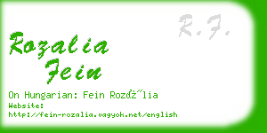 rozalia fein business card